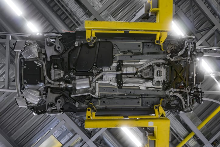 Carolina Collision and Frame Service | Close up of the underside of a car